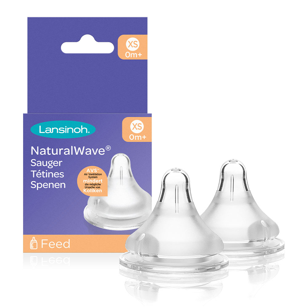Lansinoh Natural Wave Teat XS Slow Flow x2