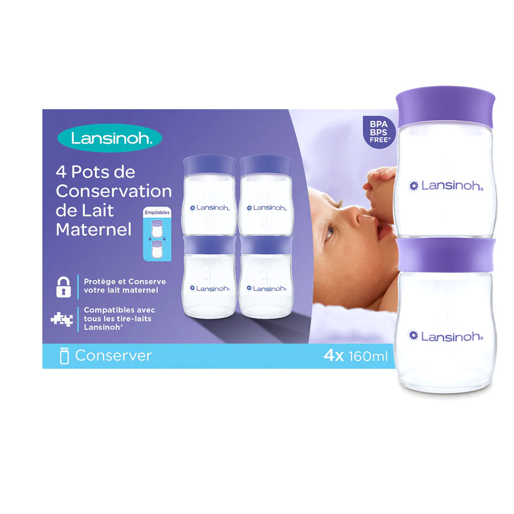 Lansinoh Stackable Milk Storage Jars 4x160ml