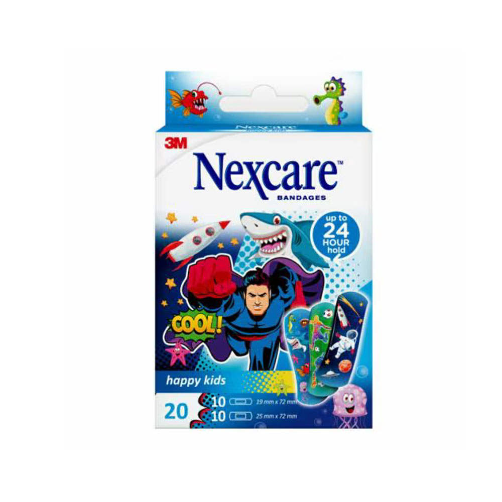 Nexcare Children's Plasters Happy Kids Boys X20
