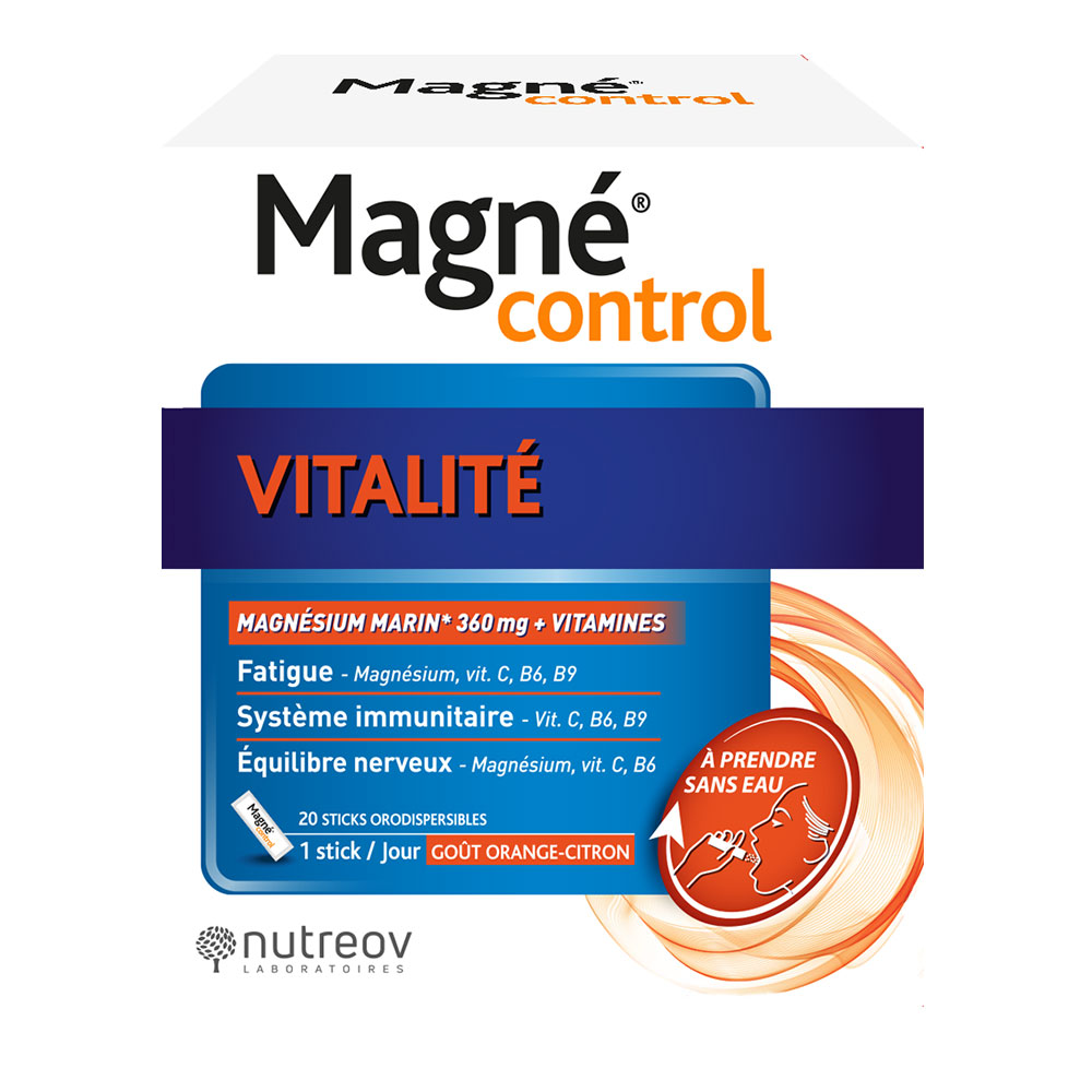 Nutreov Magne Control Vitality Orange Lemon Flavour 20 sticks