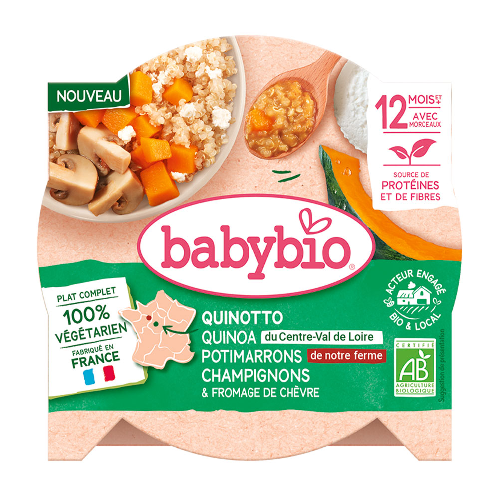 Babybio 100% Plant-based Organic Complete Meal from 12 months with soft chunks 230 g
