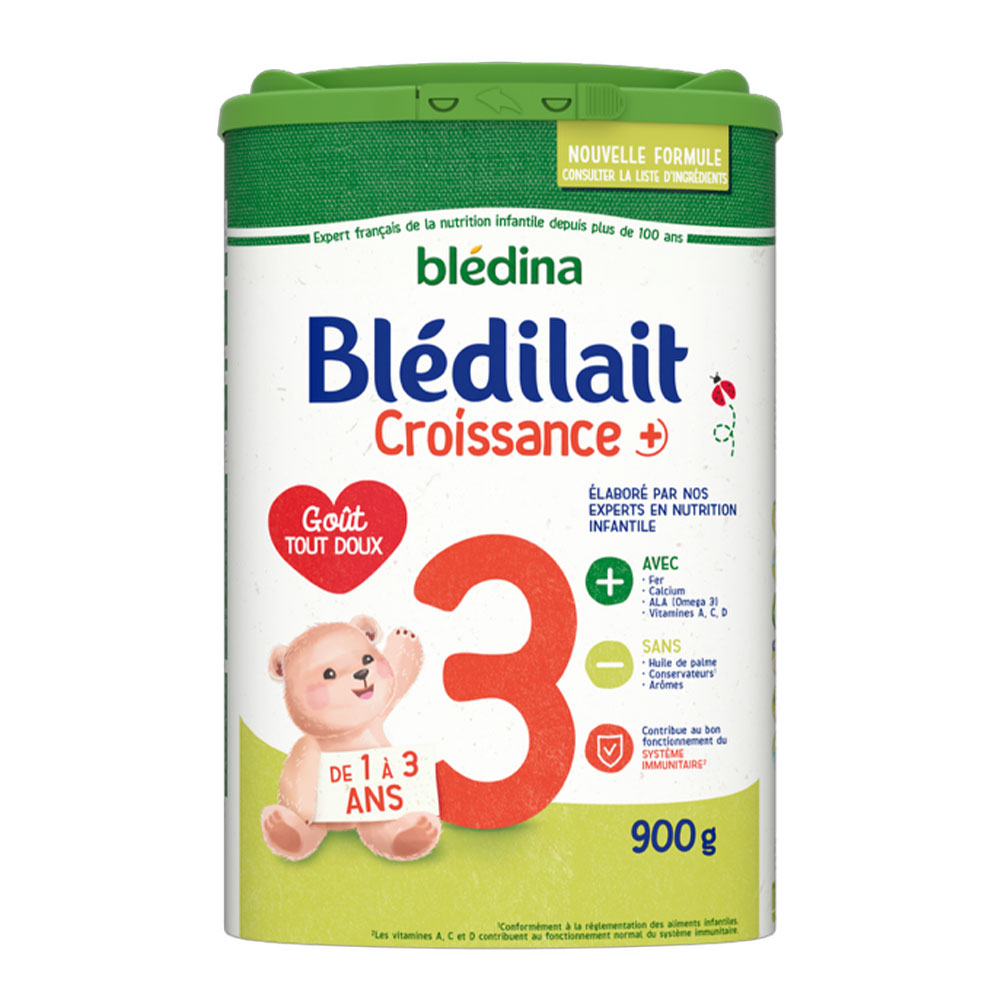 Blédina Bledilait Growth+ Milk Powder Goût Tout Doux From 1 to 3 years 900g