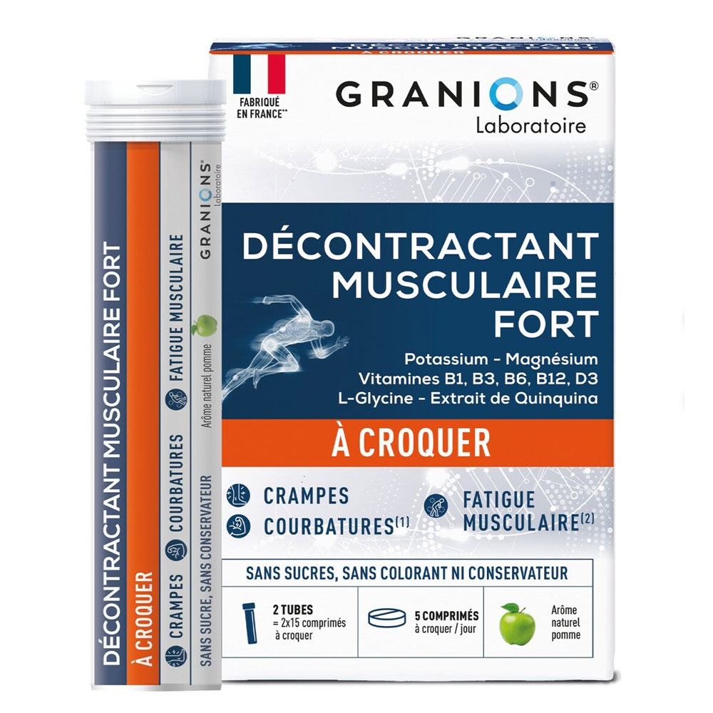 Granions Strong muscle relaxant 2 x 15 chewable tablets
