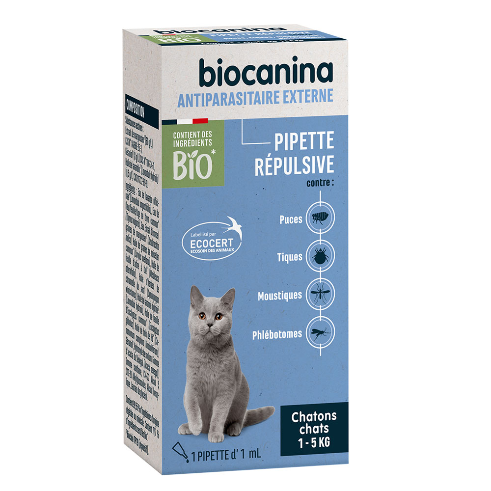 Biocanina Pest Control Kitten and Cat Repellent Pipette 1 - 5kg 1 pipette