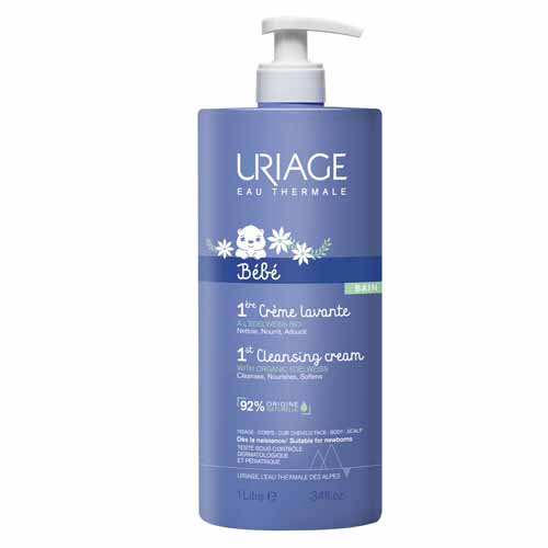 Uriage Bébé Baby Foaming And Cleansing Cream Face Body And Scalp 1l