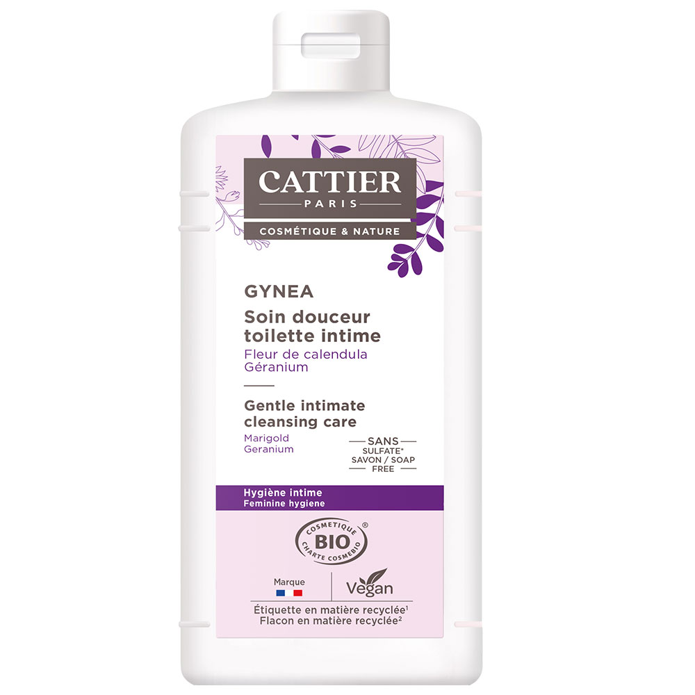 Cattier Gynea Gentle Care Intimal Hygiene Calendula Flower and Organic Geranium 500ml