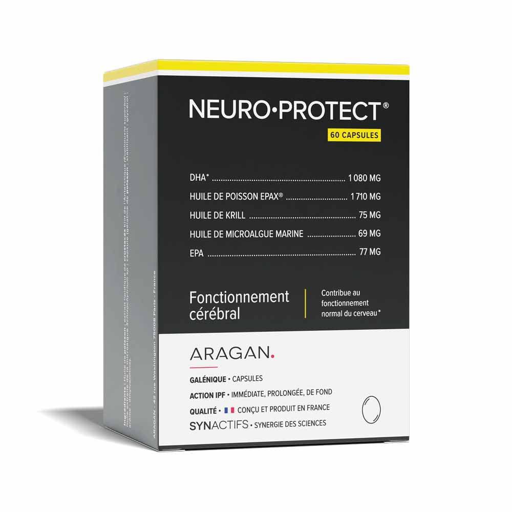 Aragan Synactifs Neuro-protect Fonctionnement Cerebral 60 Capsules