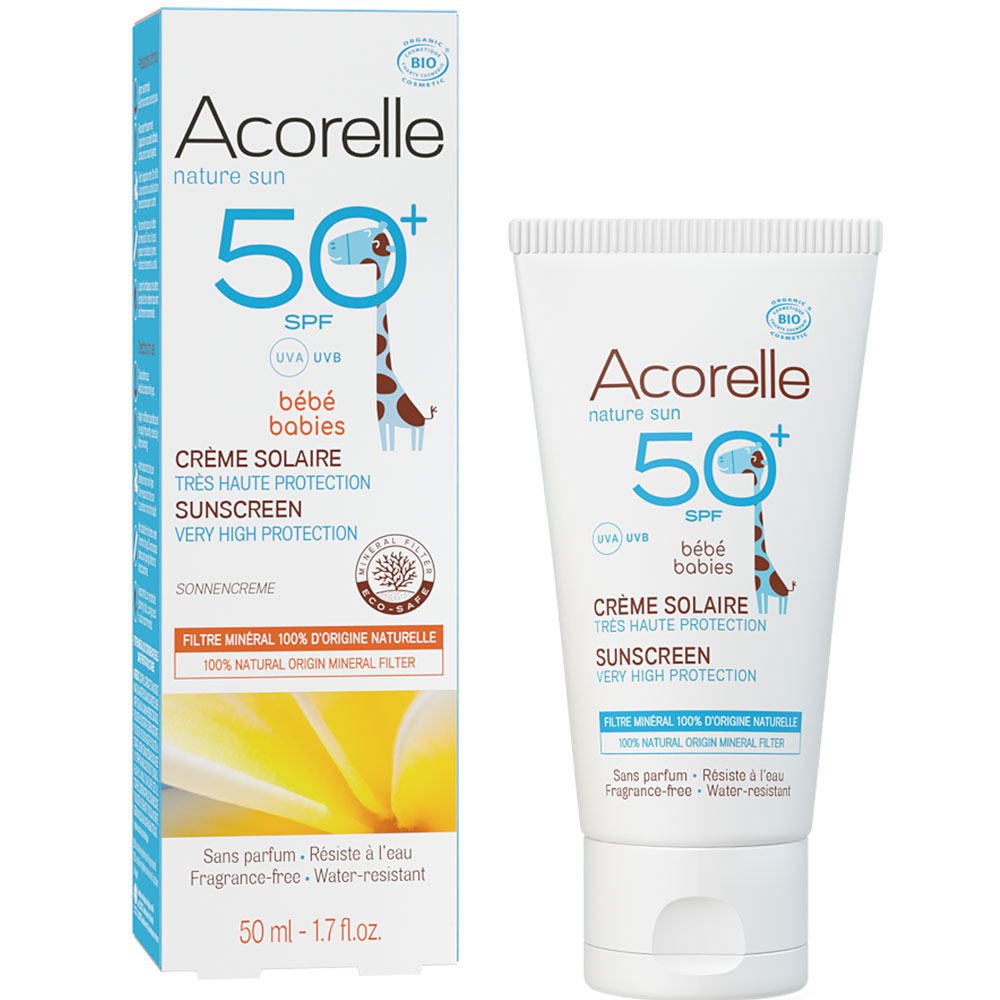 Acorelle Organic Sunscreens Baby SPF50+ Cream 50ml