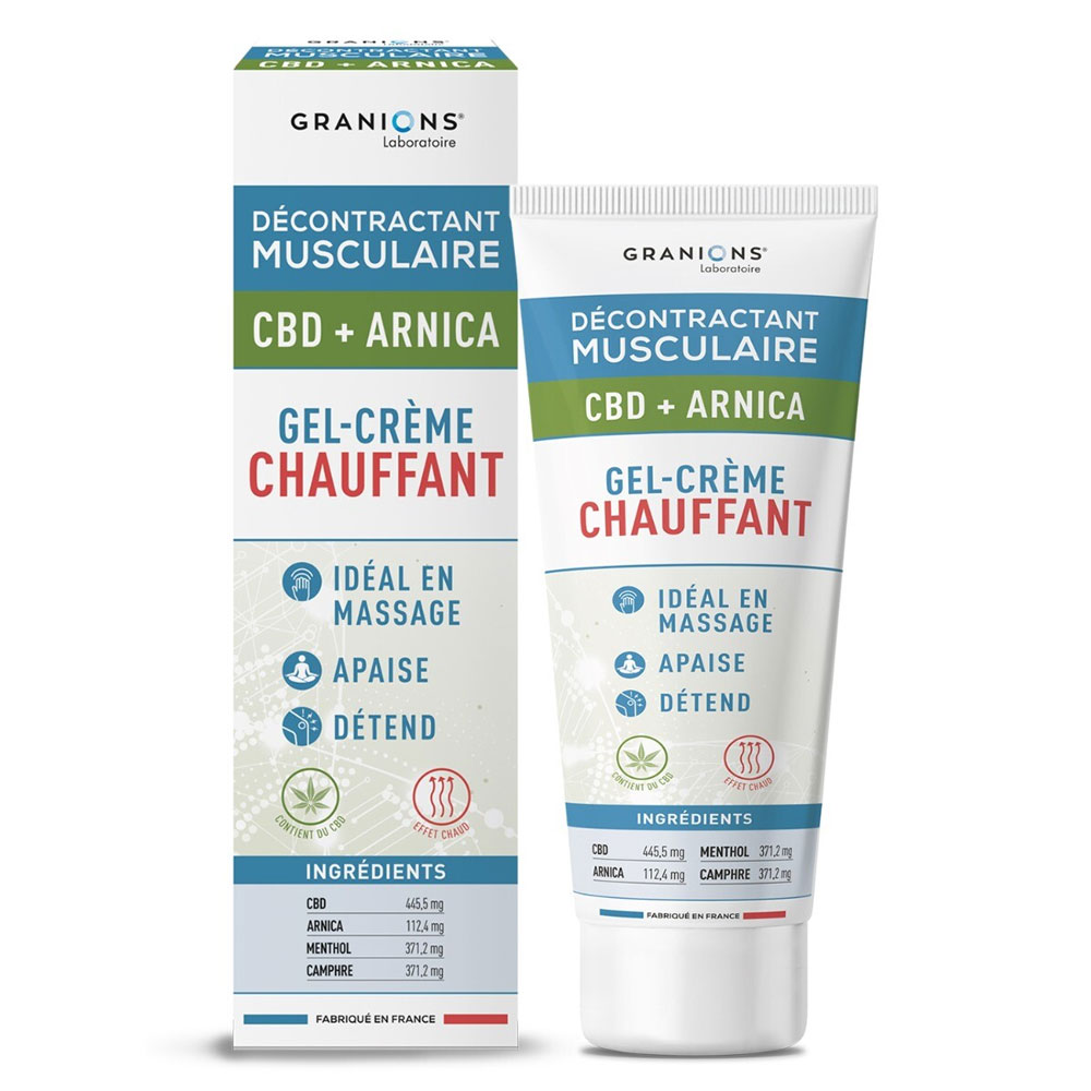 Granions Muscle-relaxing heating CBD + arnica gel-cream 75 ml