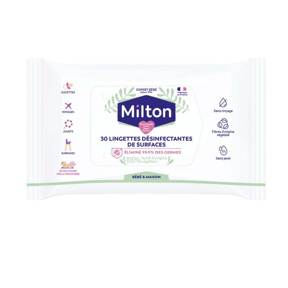 Milton Biodegradable Disinfectant Wipes x30