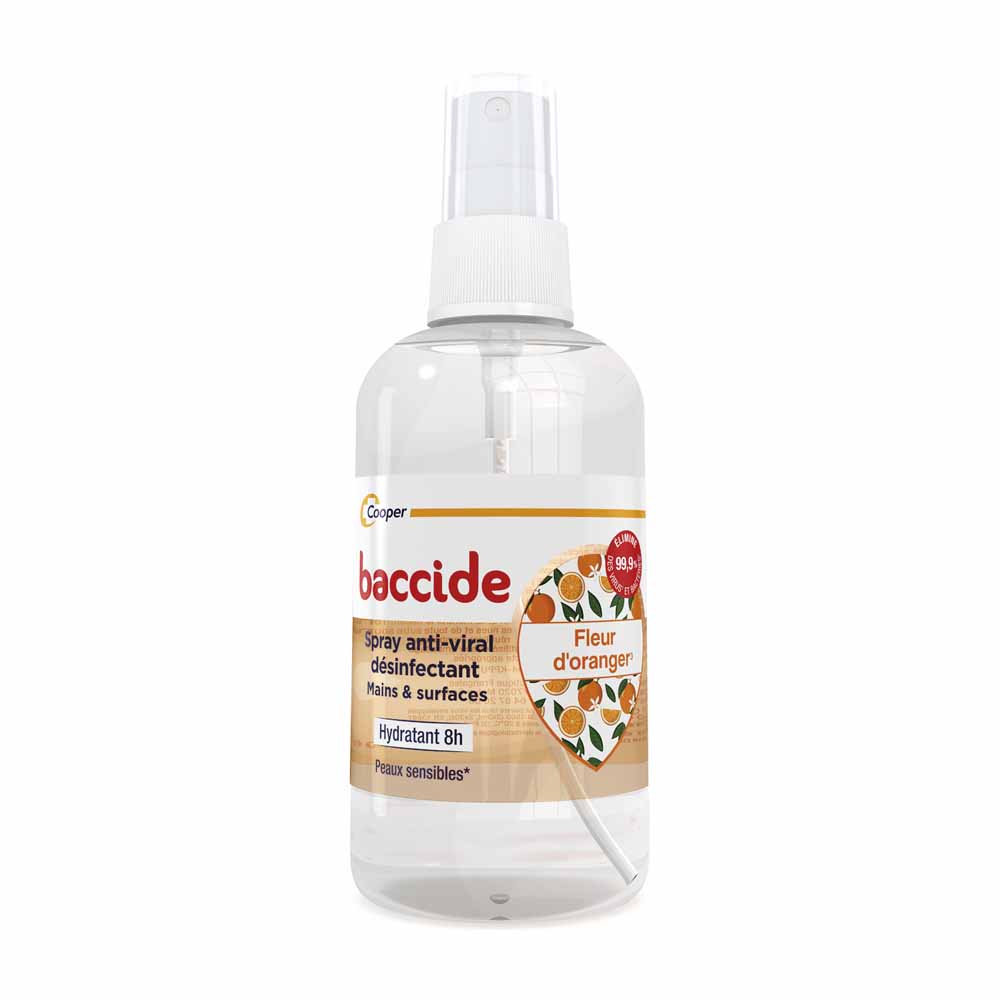 Baccide Anti-Viral Disinfectant Spray hands & surfaces orange blossom 100 ml