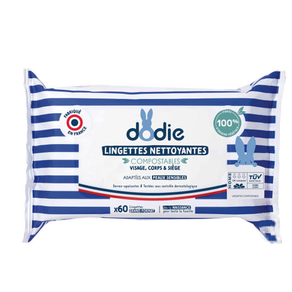 Dodie Dermo-soothing Cleansing Wipes Face, body and seat x60