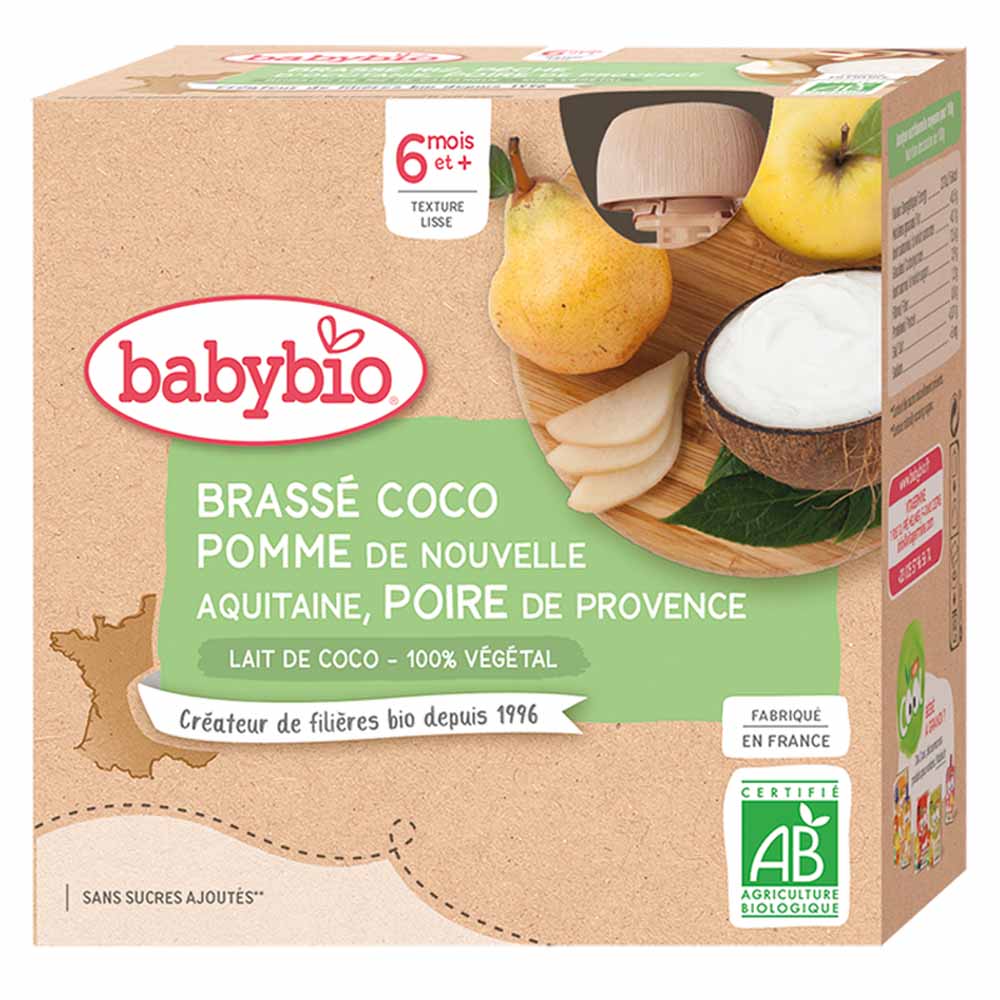 Babybio 6 Months Organic Coco Milk Drinking Bottle 4x85g