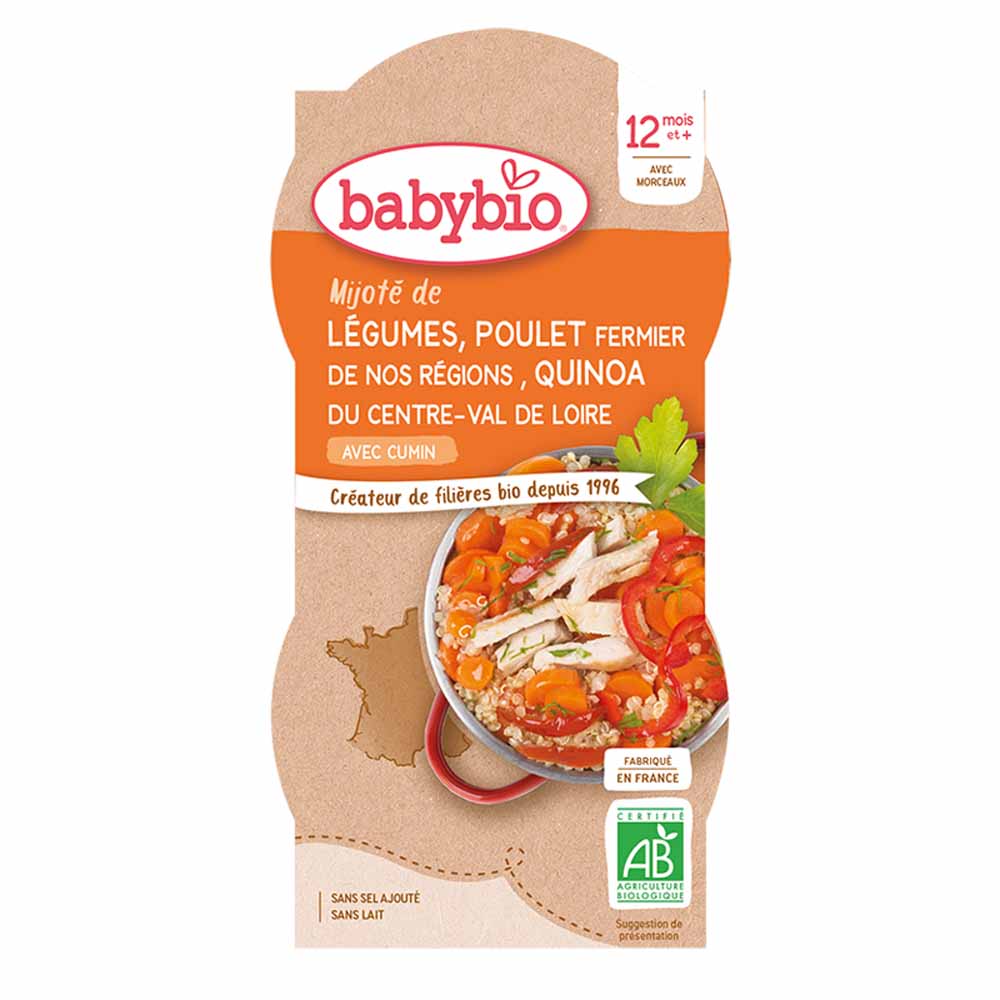 Babybio Menu Du Jour Day Dish 12 Months 2x200g