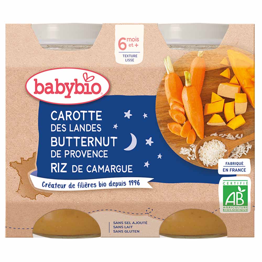 Babybio 6 Months Bioes Good Night Menu 2x200g