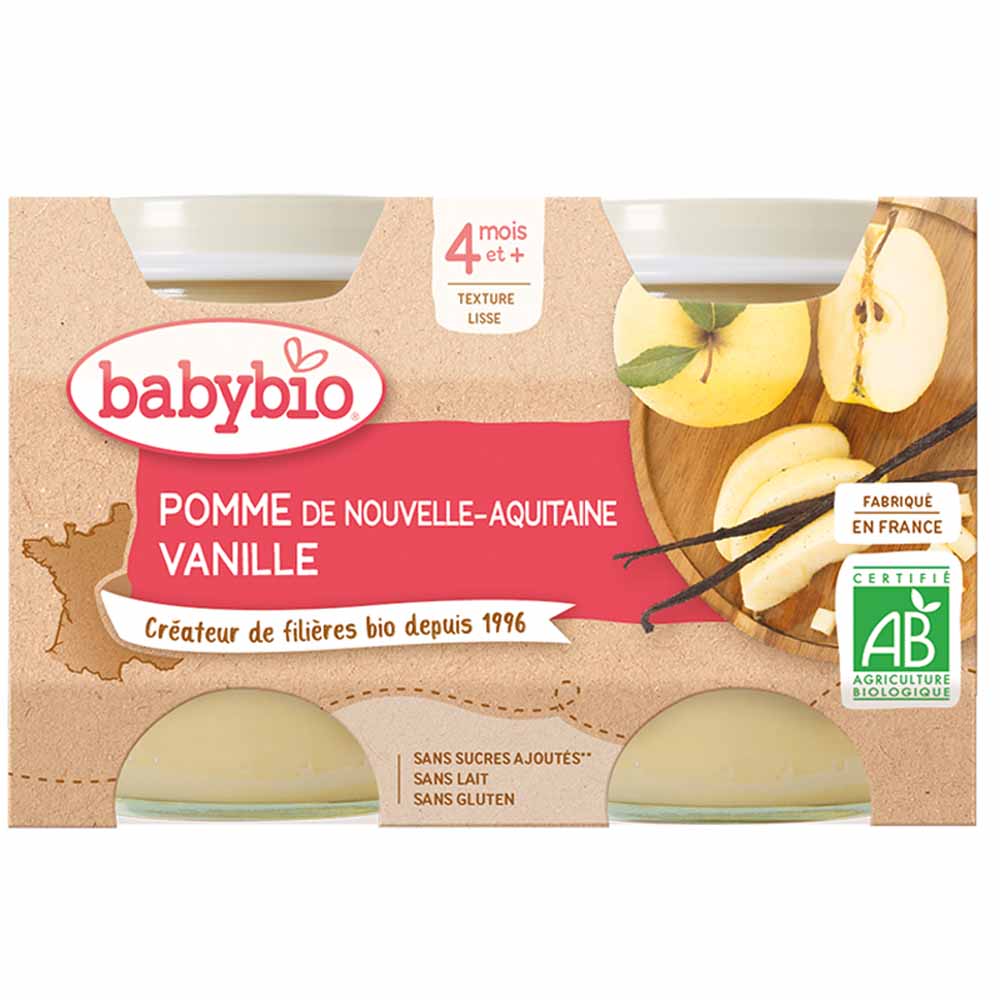Babybio Fruit Petits Pots Bioes Des 4 Mois 2x130g