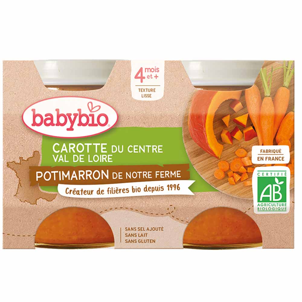 Babybio Vegetables Baby Food With Vegetables From 4 Months 2x130g