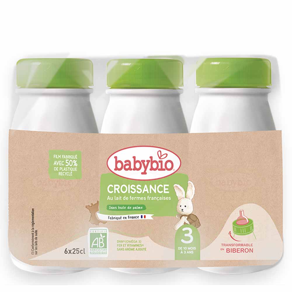 Babybio Lait Croissance Bio From 10 Months+ 6x25cl