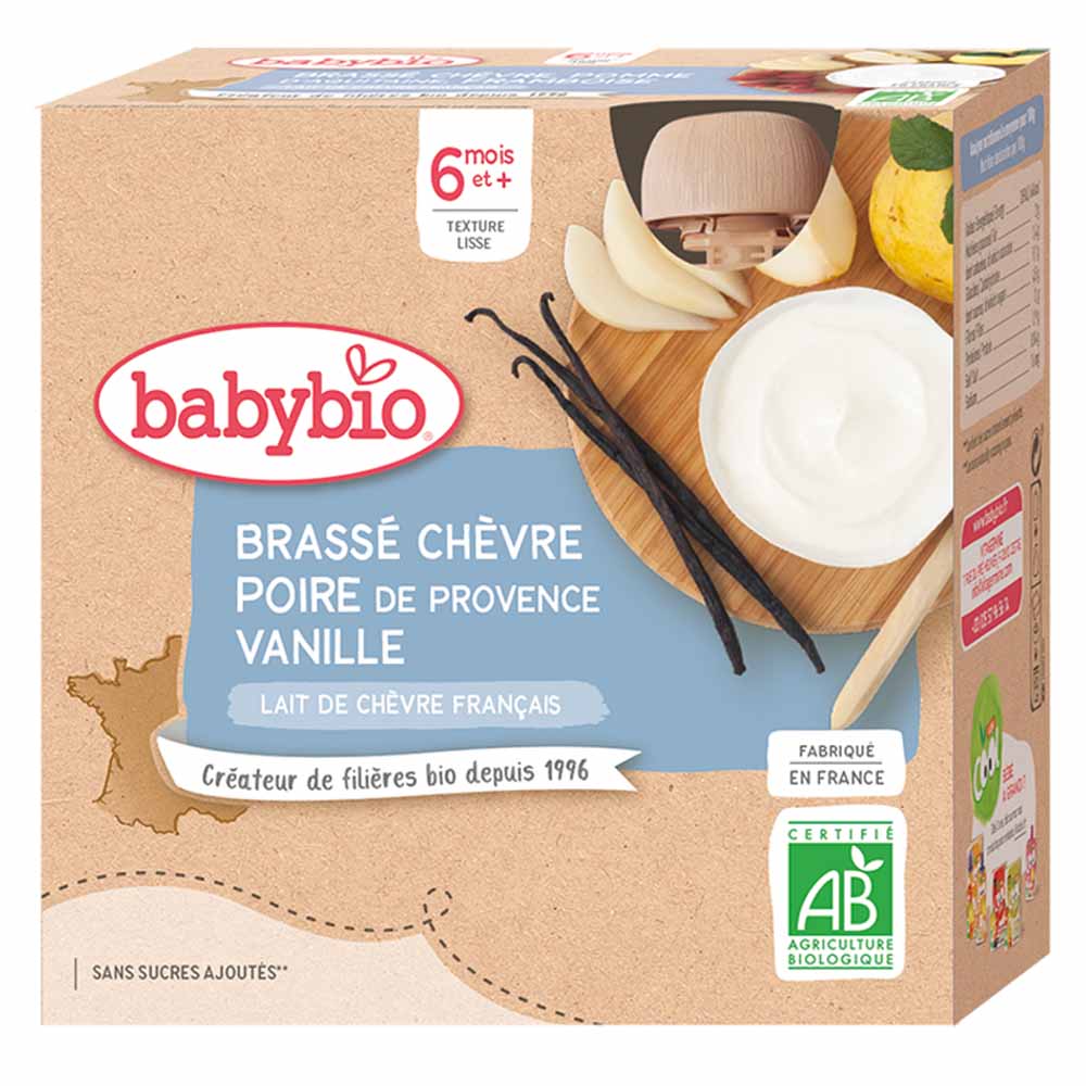 Babybio Brassé Goat's Milk From 6 months 4x85g