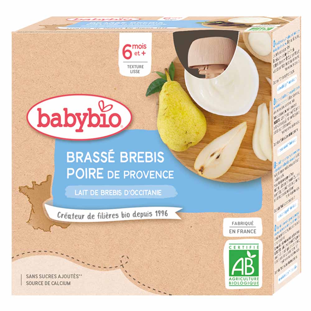 Babybio 6 Month Organic Sheep's Milk Drinking Bottle 4x85g