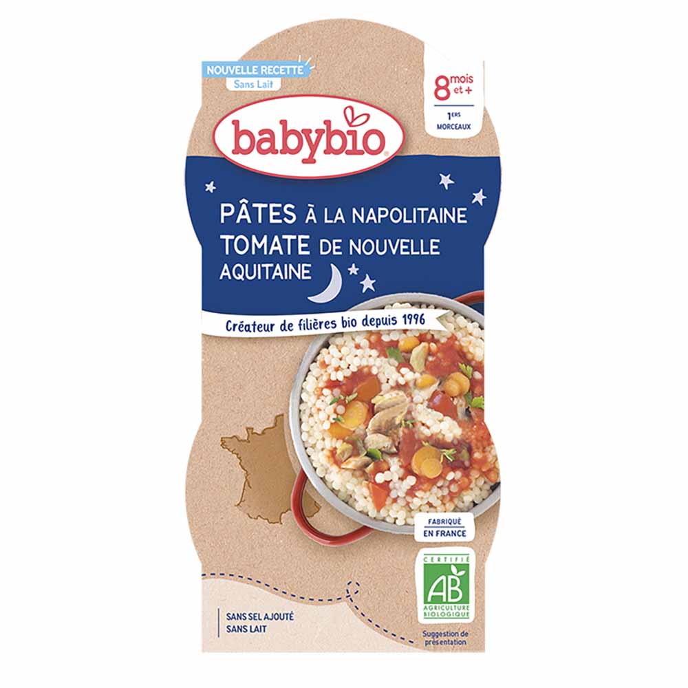 Babybio Good Night Dish From 8 Months 2x200g