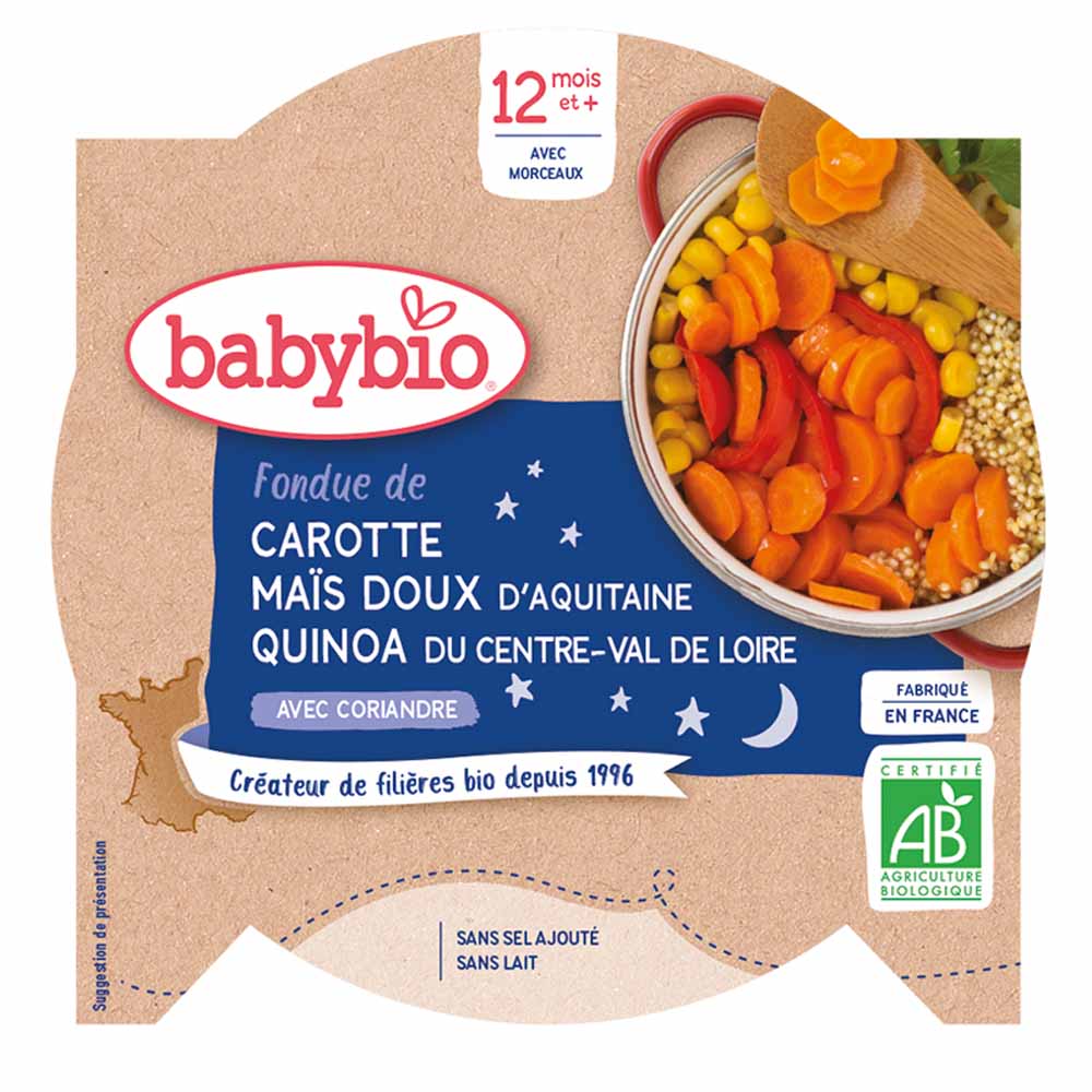Babybio Menu Bonne Nuit Des 12 Mois Assiette 230g