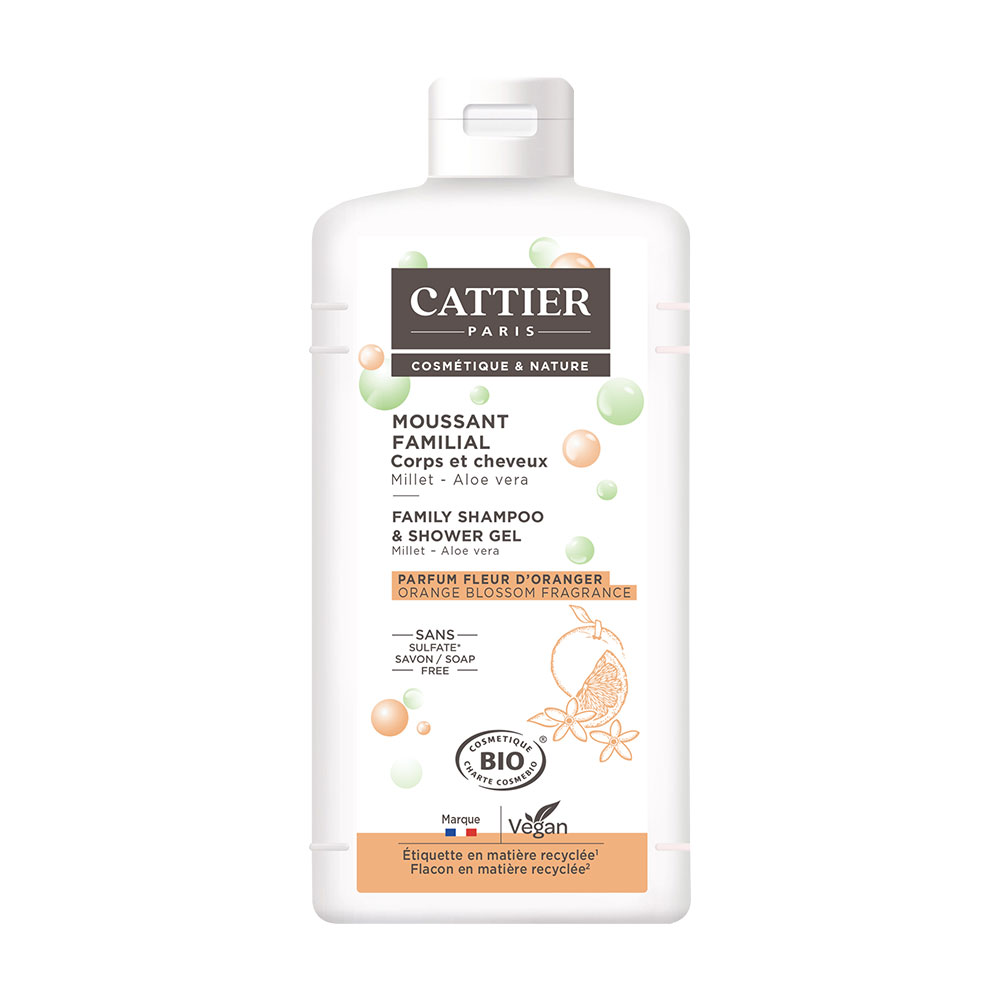 Cattier Family Perfume Foamer Fleur D'Oranger Hair &amp; Body Bioes 500ml