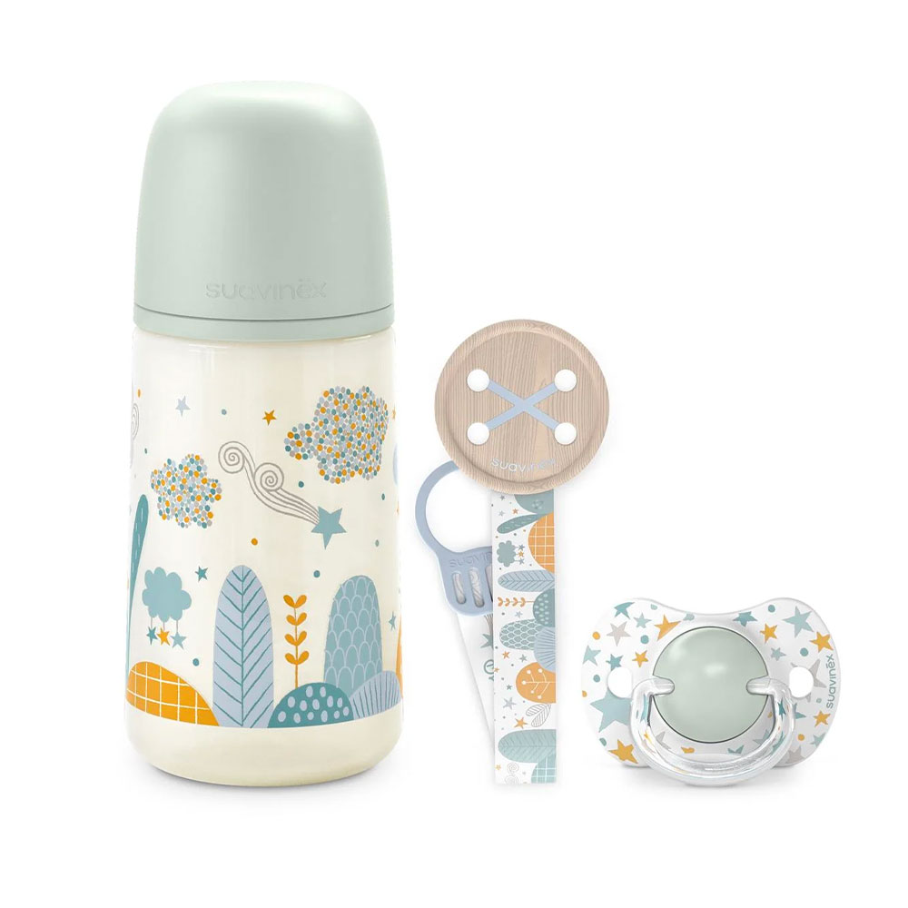 Suavinex Dreams Giftboxes Feeding Bottle + Pacifier + Clip 0 to 6 months 270ml