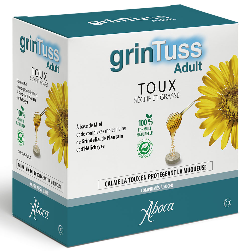 Aboca ORL GrinTuss Adult Dry and Oily Coughs 20 Sucking tablets