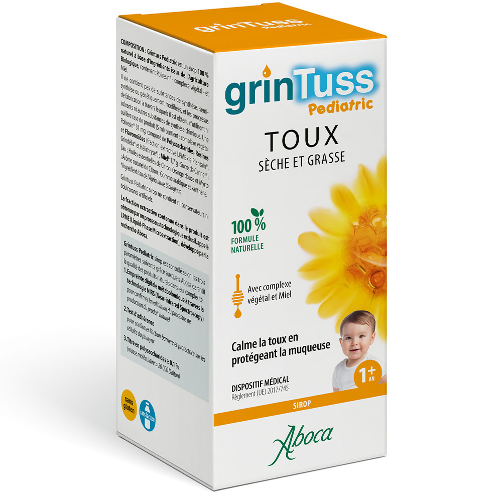 Aboca ORL Grintuss Pediatric Syrup Dry & Wet Cough 128g