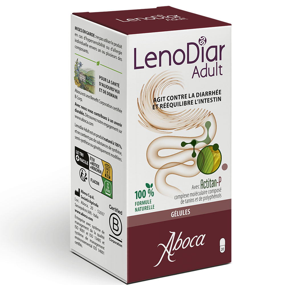 Aboca Gastro-intestinal Adult diarrhoea & intestinal rebalancing 20 capsules