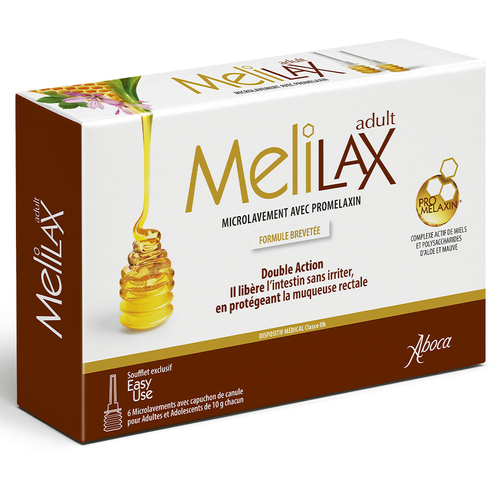 Aboca Gastro-intestinal Melilax Adult micro-enemas 6 x 10 g sachets