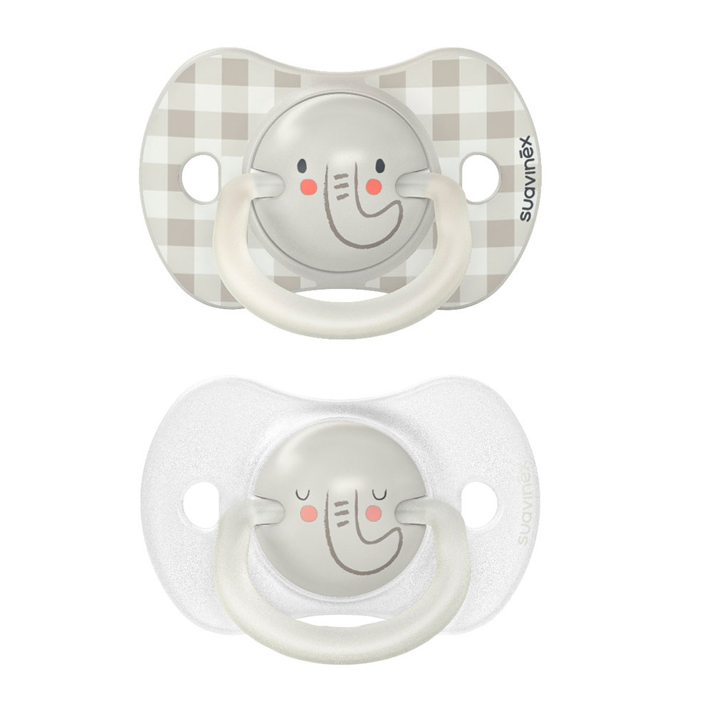 Suavinex SxPro Night &amp; Day Physiological Silicone Soother 0-6 Months 0 à 6 Mois x2