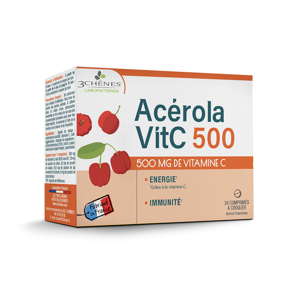 3 Chênes Acerola 500 X 24 Tablets