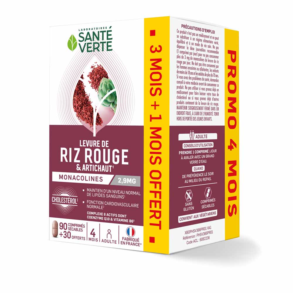 Sante Verte Red yeast rice and artichoke 90+30 tablets