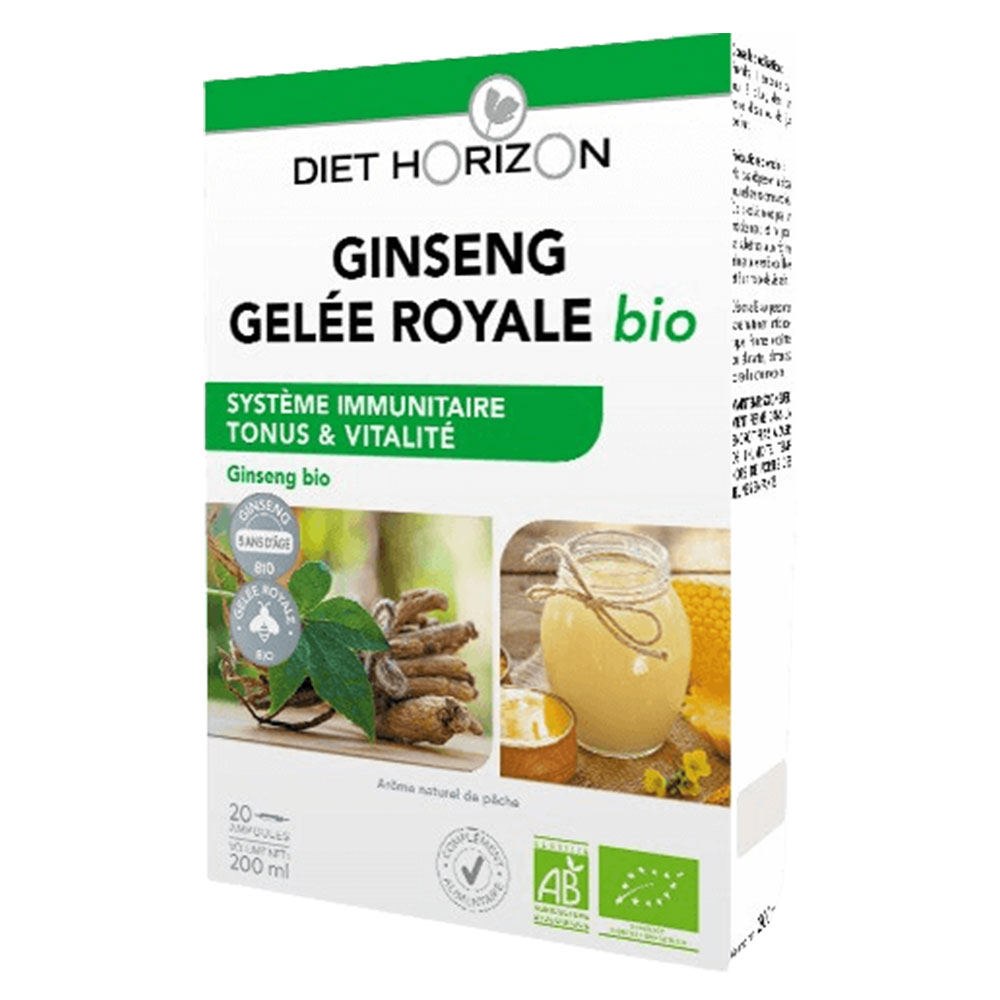 Diet Horizon Organic Ginseng Royal Jelly 20 Ampulas