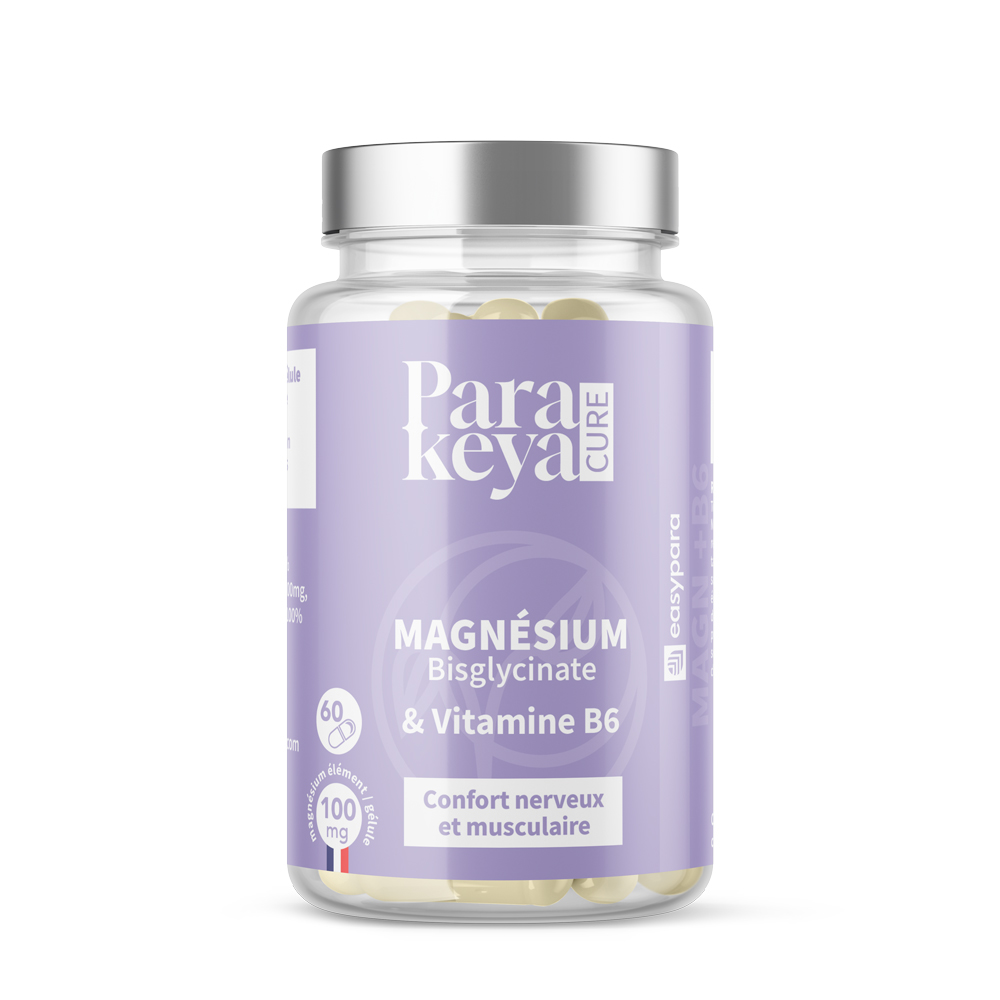 Parakeya par Easypara Nervous & Muscular comfort Magnésium bisglycinate & vitamine B6 60 capsules