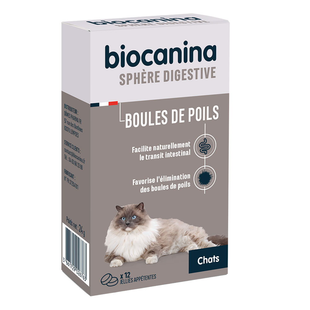 Biocanina Gastro-enterology Hairballs 12 Jellies 24g