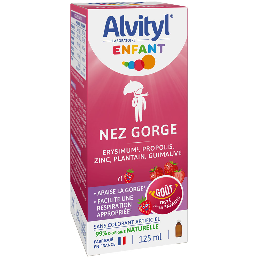 Alvityl Kids Nose and Throat Strawberry flavour 125ml