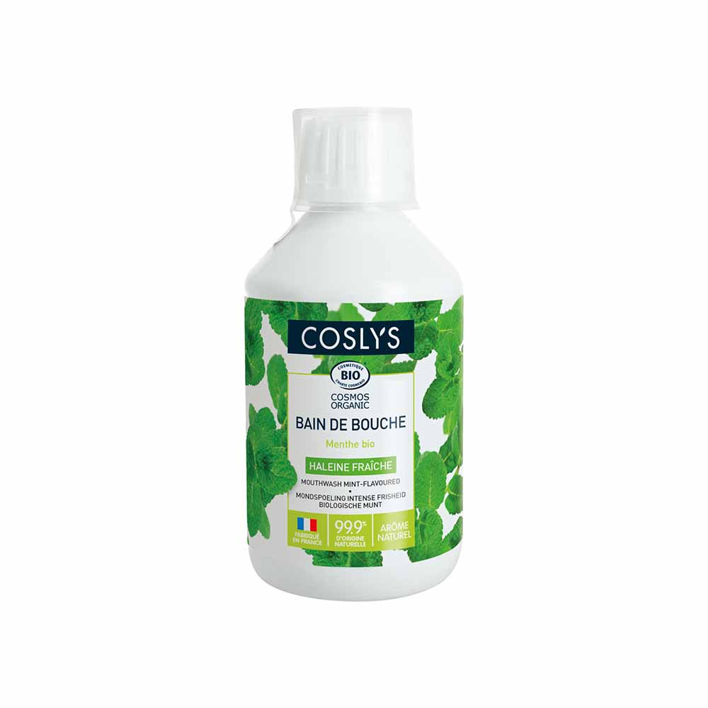 Coslys Mouthwash Intense Protection Fresh Organic Mint Menthe 250ml