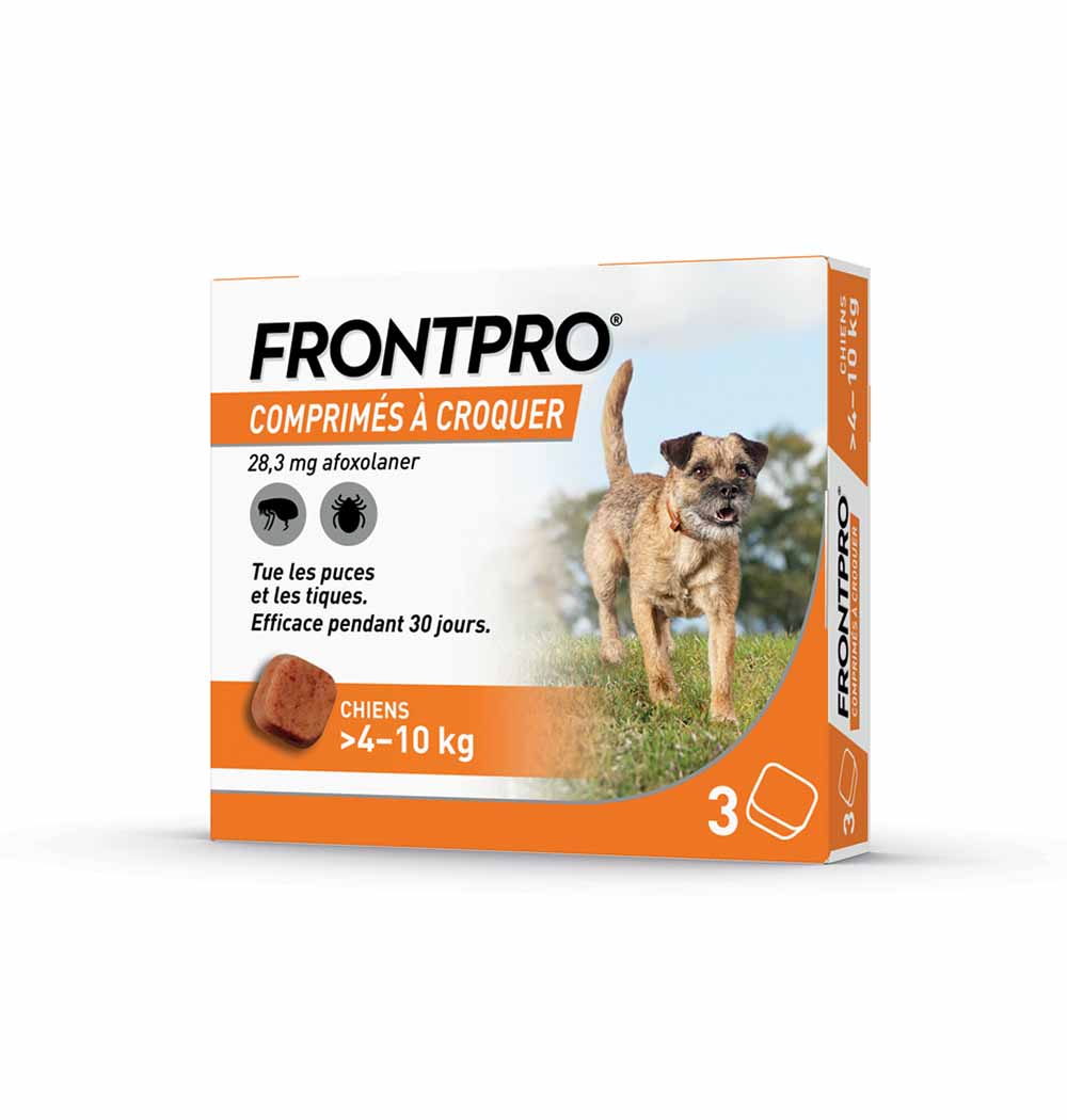 Frontline Frontpro Flea and tick treatment for medium dogs 4-10 kg fleas and ticks x 3 tablets