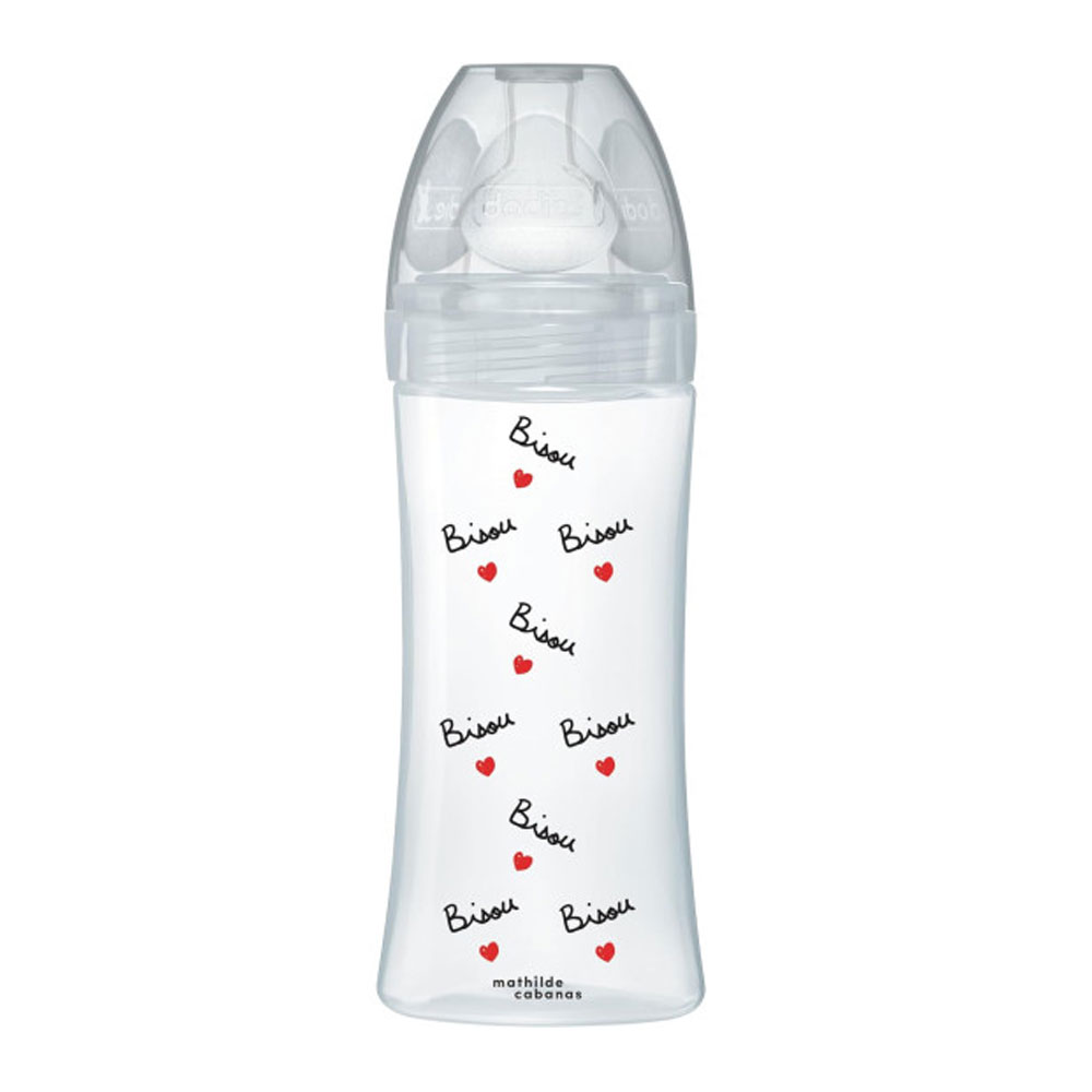 Dodie Sensation+ Feeding-bottle flat teat flow 2 Anti Colic 0-6 Months 330ml Mathilde Cabanas Collection