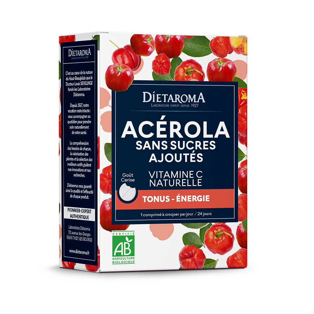 Dietaroma Acerola No Added Sugar Energy Tonus 24 tablets