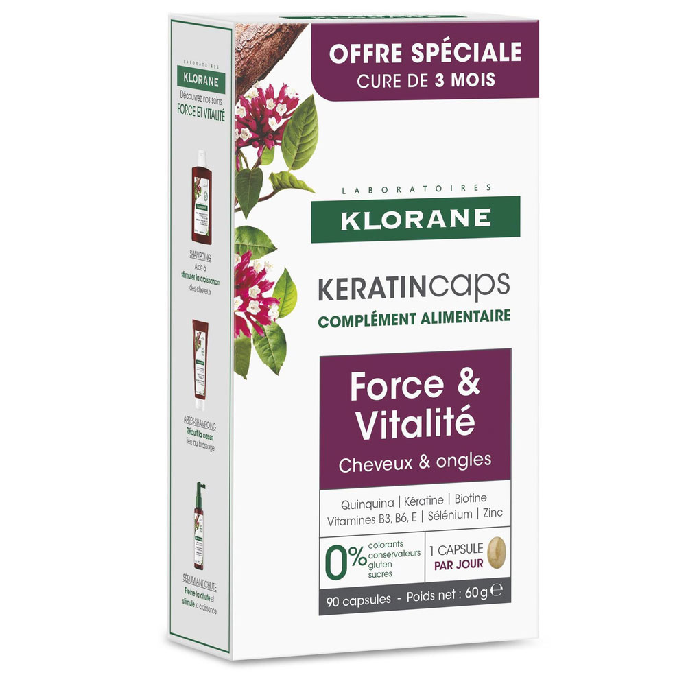 Klorane Keratincaps Strength and vitality Capsules