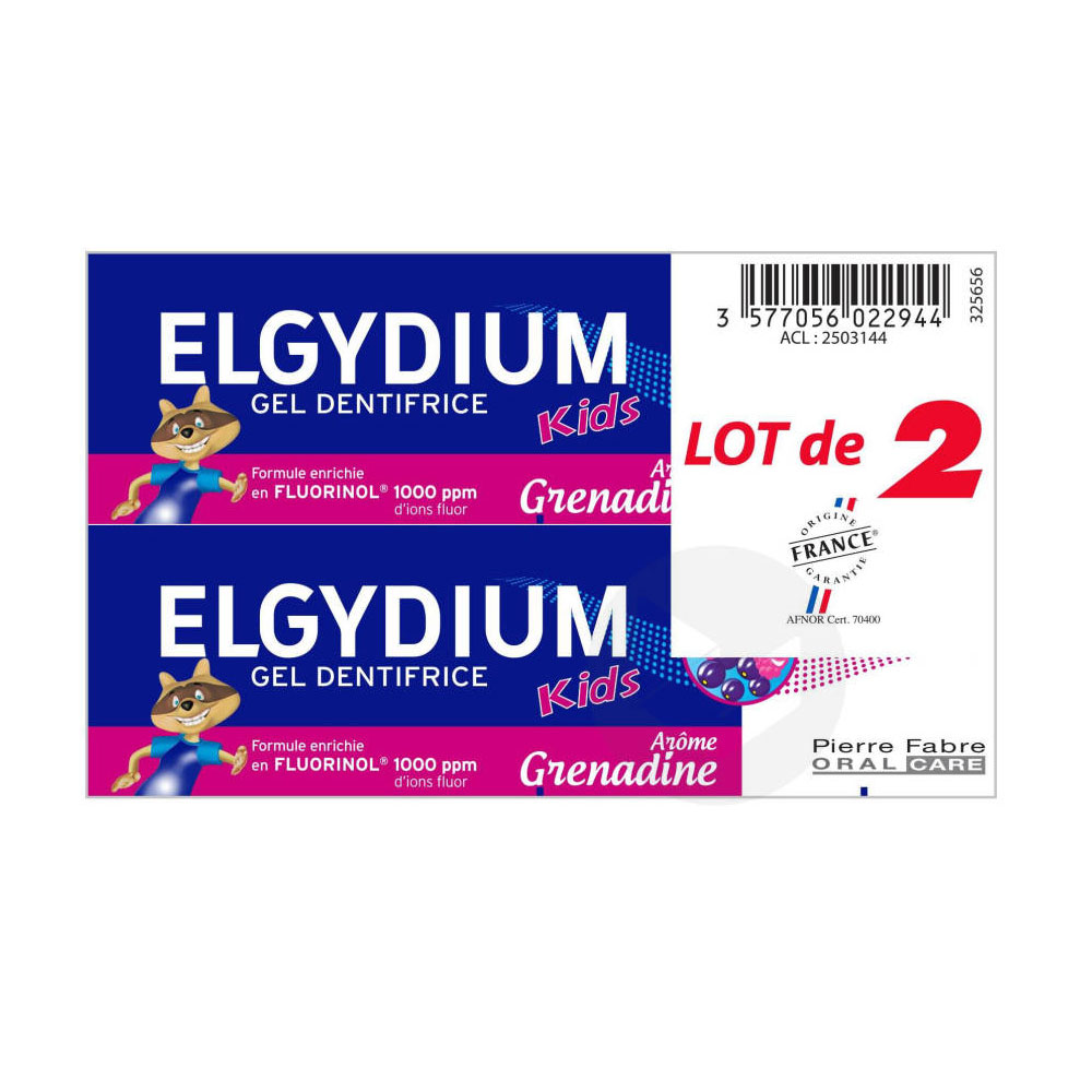 Elgydium Kids toothpaste 3-6 years red berry with fluorinol 2x50ml