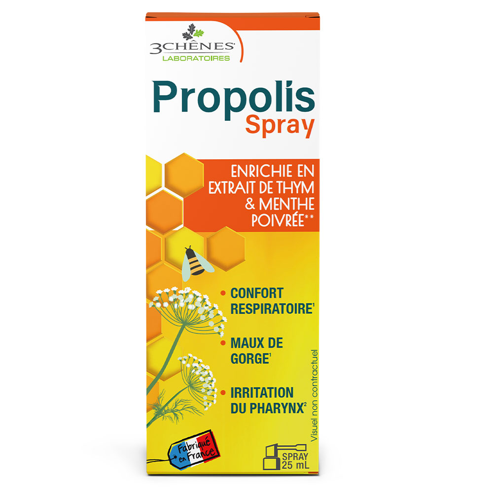 3 Chênes Throat Propolis Spray 25 ml