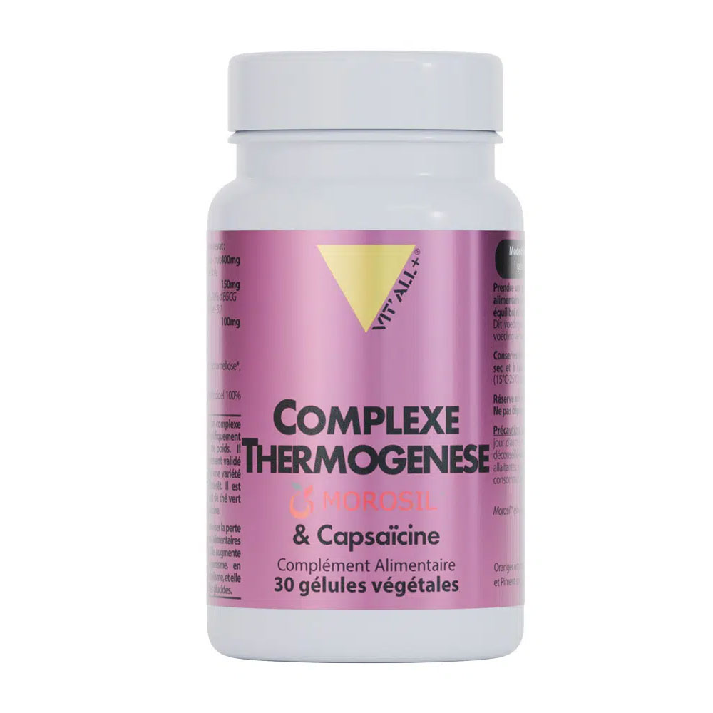 Vit'All+ Thermogenese Complex with Morosil™ &amp; Capsaicine 30 vegetarian capsules