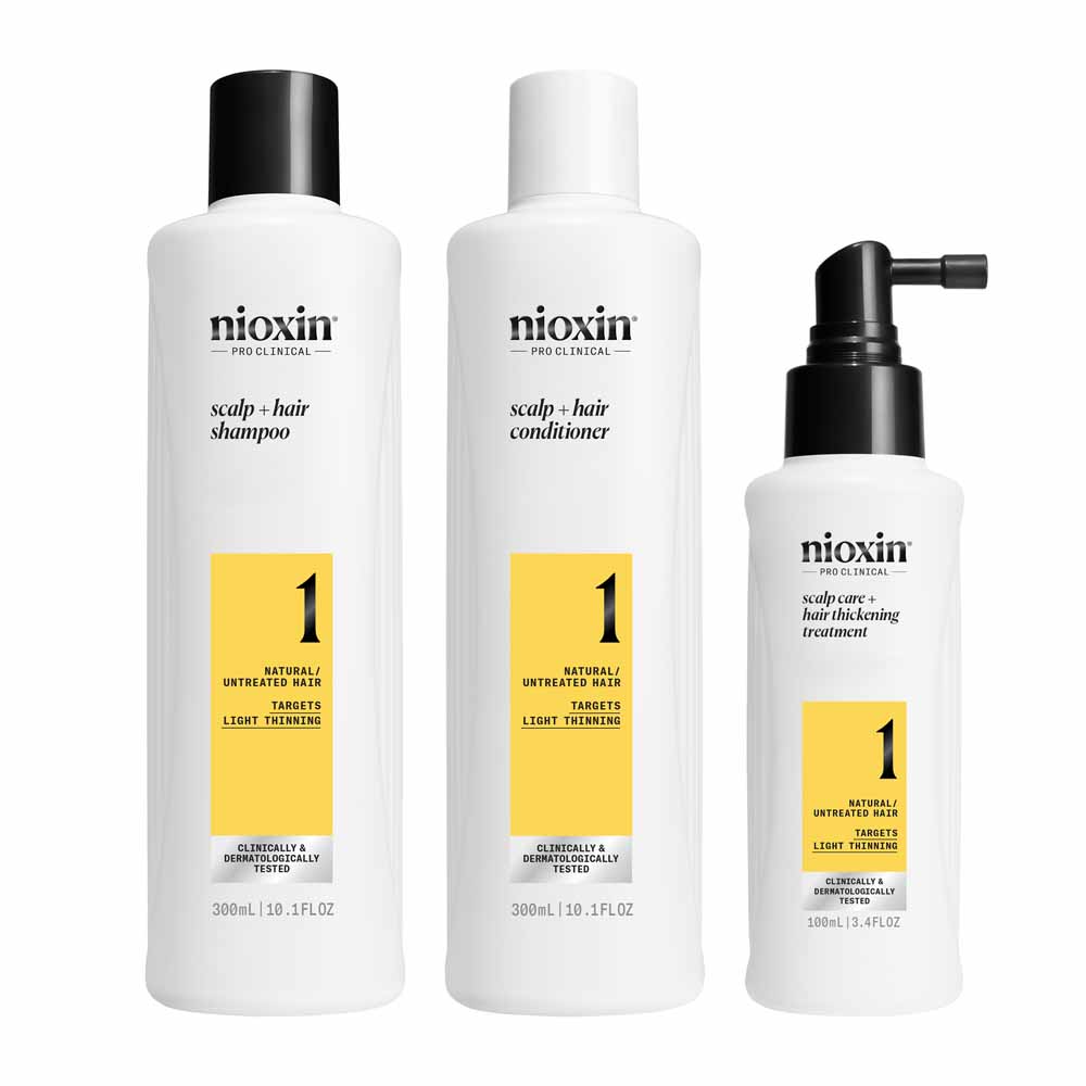 Nioxin System 1 Natural Hair and Moderate Loss Kit 700ml