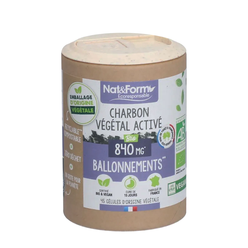Nat&Form Activated Charcoal 45 capsules