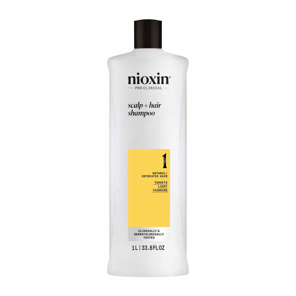 Nioxin System 1 Natural Hair and Moderate Loss Shampoo 1L
